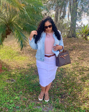 Load image into Gallery viewer, Anna Twill Denim Skirt in White