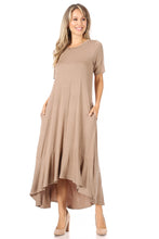 Load image into Gallery viewer, Ruffle Hem Dress in Taupe - FINAL SALE