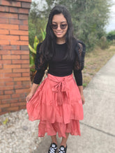 Load image into Gallery viewer, Woven Midi Skirt (Desert Rose)