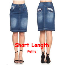 Load image into Gallery viewer, Jazmin Indigo Wash Denim Skirt (FINAL SALE)