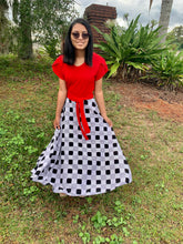 Load image into Gallery viewer, The Noelle Maxi Dress Red/Blk