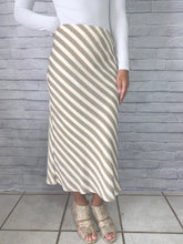 Load image into Gallery viewer, Gigi Stripe Print Skirt in Ivory - FINAL SALE