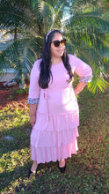 Load image into Gallery viewer, Valentina Tiered Bottom Maxi Dress in Dusty Pink (1X-3X)