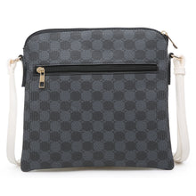 Load image into Gallery viewer, Monogram Colorblock Tassel Zip Crossbody Bag (Red/Coffee)