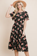 Load image into Gallery viewer, Tundra Floral Dress in Black (FINAL SALE)