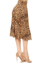 Load image into Gallery viewer, Leopard Print High Waisted A-line Midi Skirt (Final Sale)