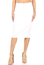 Load image into Gallery viewer, Anna Twill Denim Skirt in White