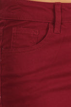 Load image into Gallery viewer, Anna Twill Denim Skirt in Burgundy