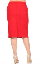Load image into Gallery viewer, Anna Twill Denim Skirt in Red