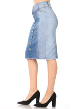 Load image into Gallery viewer, Celeste Denim Skirt two tone in Light Wash - FINAL SALE