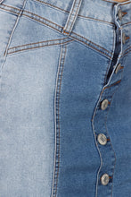 Load image into Gallery viewer, Celeste Denim Skirt two tone in Light Wash - FINAL SALE