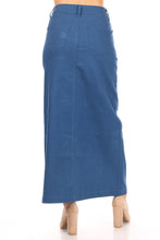 Load image into Gallery viewer, Anna Long Twill Skirt in Teal