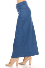 Load image into Gallery viewer, Anna Long Twill Skirt in Teal