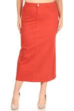 Load image into Gallery viewer, Anna Long Twill Skirt in Terra-Cota