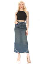 Load image into Gallery viewer, Britney Long Denim Skirt in Vintage