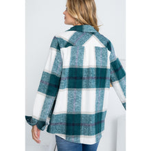 Load image into Gallery viewer, Always Cozy Plaid Flannel Shacket in Hunter Green