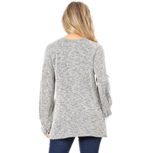 Load image into Gallery viewer, Soft textured Stripe sweater top in Ivory/Black