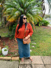 Load image into Gallery viewer, Britney Long Denim Skirt in Vintage