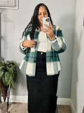 Load image into Gallery viewer, Always Cozy Plaid Flannel Shacket in Hunter Green