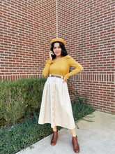 Load image into Gallery viewer, Swiss Dotted Long Sleeve Blouse in Mustard