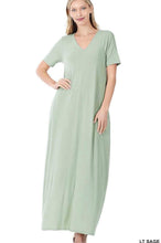 Load image into Gallery viewer, Tee Maxi Dress in Sage
