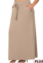 Load image into Gallery viewer, Drawstring Skirt in Ash Mocha