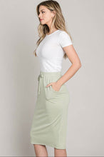 Load image into Gallery viewer, Drawstring Comfy Jogger Skirt in Sage (S-XL)