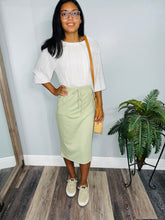 Load image into Gallery viewer, Drawstring Comfy Jogger Skirt in Sage (S-XL)