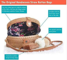 Load image into Gallery viewer, Star Round Rattan Tote Handbag