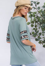 Load image into Gallery viewer, Reverse Overlook Contrast Top in Sage