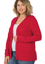 Load image into Gallery viewer, Lovely Snap Button Sweater Cardigan in Burgundy