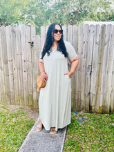 Load image into Gallery viewer, Tee Maxi Dress in Sage