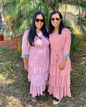 Load image into Gallery viewer, Valentina Tiered Bottom Maxi Dress in Mauve (S-XL)