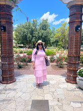 Load image into Gallery viewer, Valentina Tiered Bottom Maxi Dress in Dusty Pink (1X-3X)