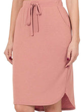 Load image into Gallery viewer, Jogger Skirt Tulip Hem in Rose