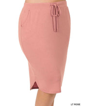 Load image into Gallery viewer, Jogger Skirt Tulip Hem in Rose
