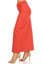 Load image into Gallery viewer, Anna Long Twill Skirt in Terra-Cota (FINAL SALE)