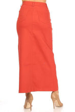 Load image into Gallery viewer, Anna Long Twill Skirt in Terra-Cota (FINAL SALE)