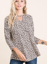 Load image into Gallery viewer, Animal Print V-Neck Choker Top in Taupe (FINAL SALE)
