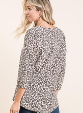 Load image into Gallery viewer, Animal Print V-Neck Choker Top in Taupe (FINAL SALE)
