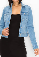 Load image into Gallery viewer, Always by My Side Denim Jacket in Light Blue (PLUS)
