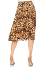 Load image into Gallery viewer, Leopard Print High Waisted A-line Midi Skirt (Final Sale)
