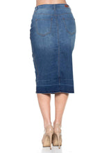 Load image into Gallery viewer, Eva Midi Denim Skirt in Indigo -FINAL SALE
