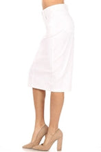 Load image into Gallery viewer, Anna Twill Denim Skirt in White
