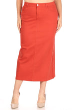 Load image into Gallery viewer, Anna Long Twill Skirt in Terra-Cota
