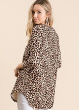 Load image into Gallery viewer, Animal Print Banded V-Neck Top in Taupe
