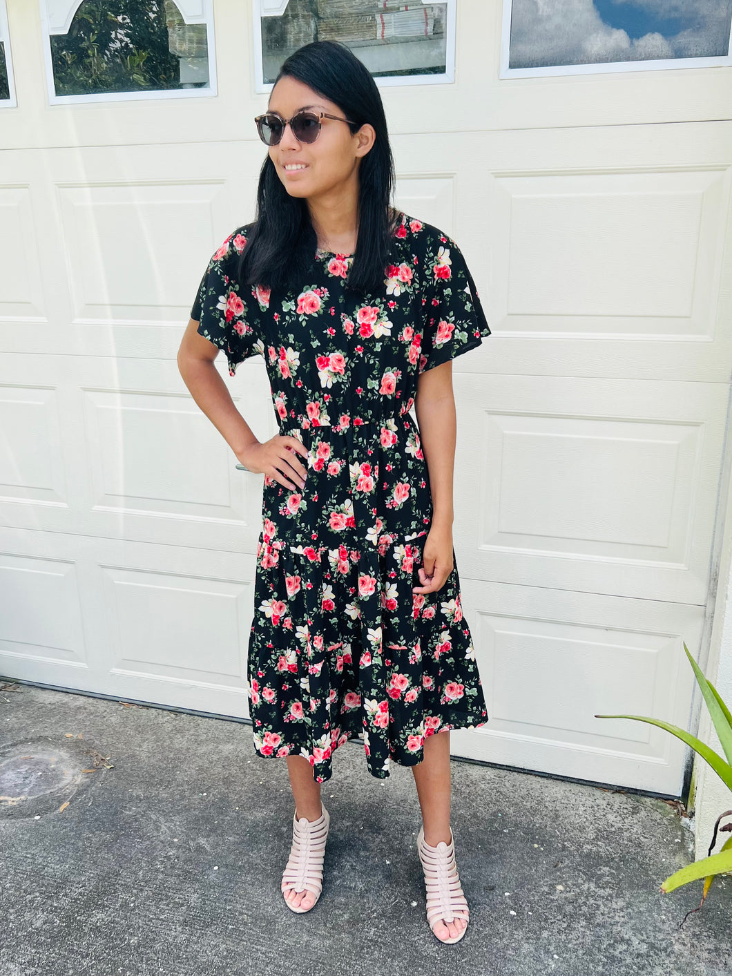 Tundra Floral Dress in Black (FINAL SALE)